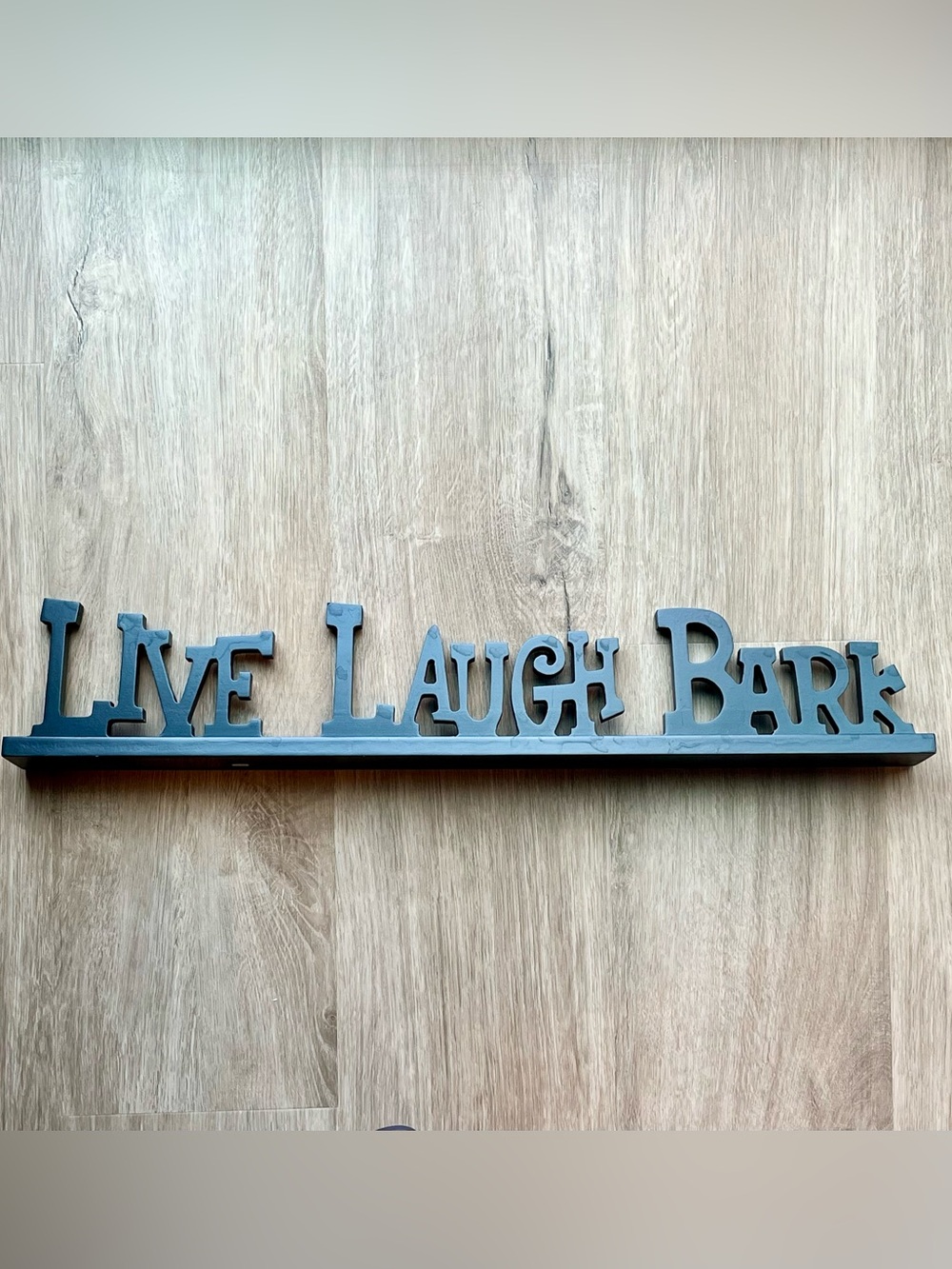 Live Laugh Bark Black Tabletop Sign Dog Lover Farmhouse Decor